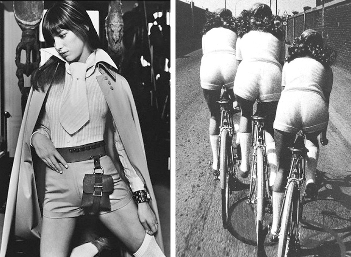 Jane Birkin y chicas en bicicleta